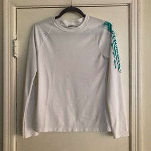 White Long Sleeve Sun Protection Columbia Shirt